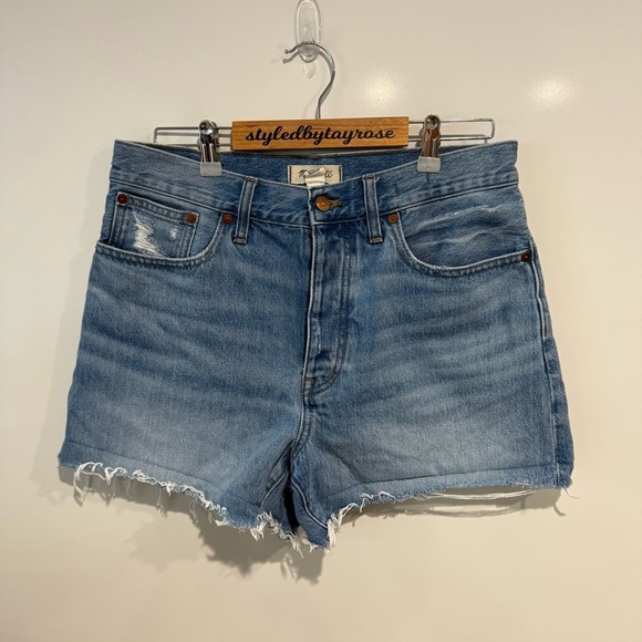 Madewell The Dadjean dad Jean Short in Hermann Wash - Picture 6 of 10